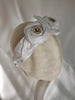 White Twin Rose Headband