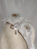 White Twin Rose Headband